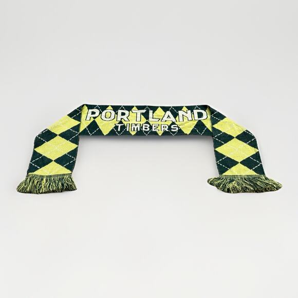 Puppneck Scarves Unisex Green White MLS Portland Timbers Knit Scarf Size 61x7 - Picture 1 of 7